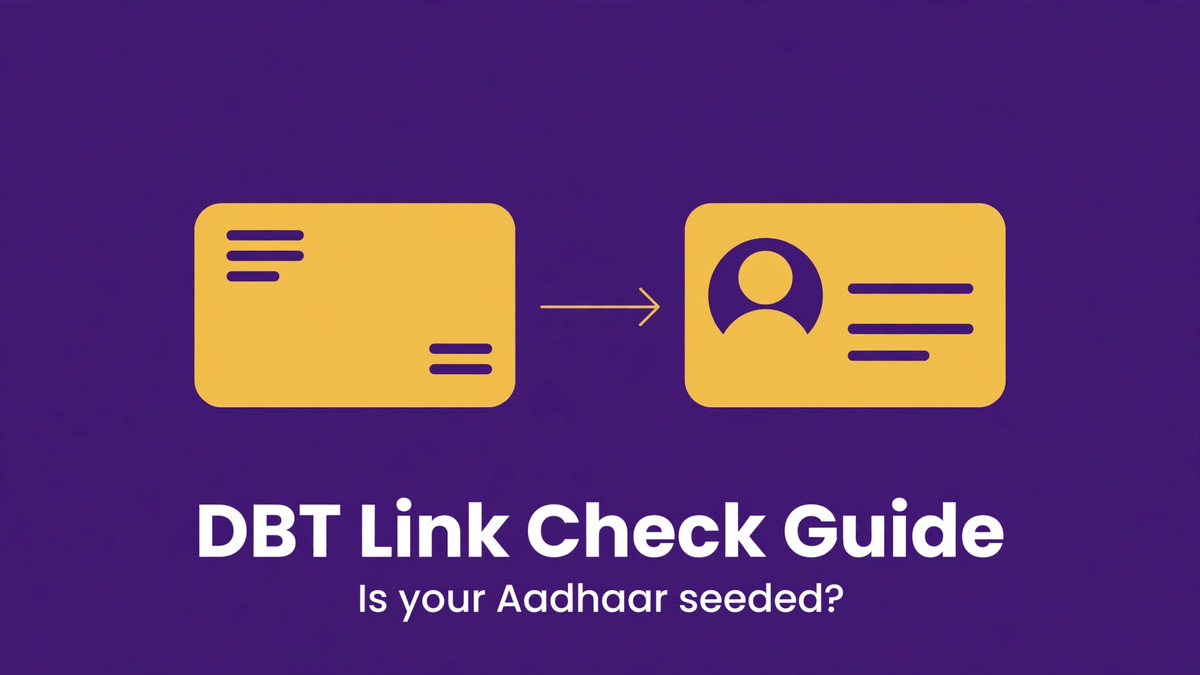 DBT Link Check Online, UIDAI, Status, Download Hero Image